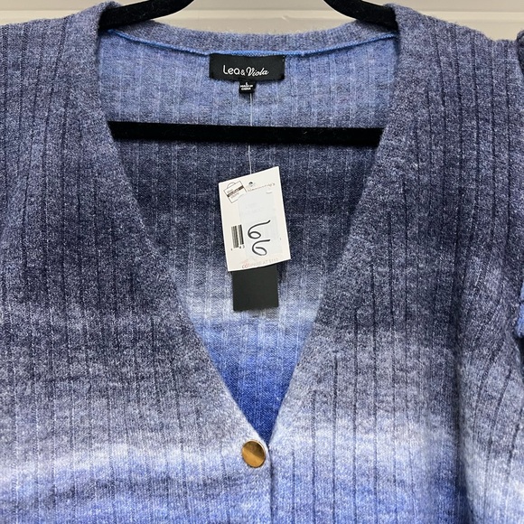 NWT Lea & Viola Puff Shoulder Cardigan - Picture 5 of 9